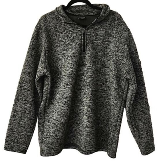 Mountain Expeditions Sweatshirt Dark Gray White Relaxed Fit 1/4 Zip Men's XL - Picture 1 of 5